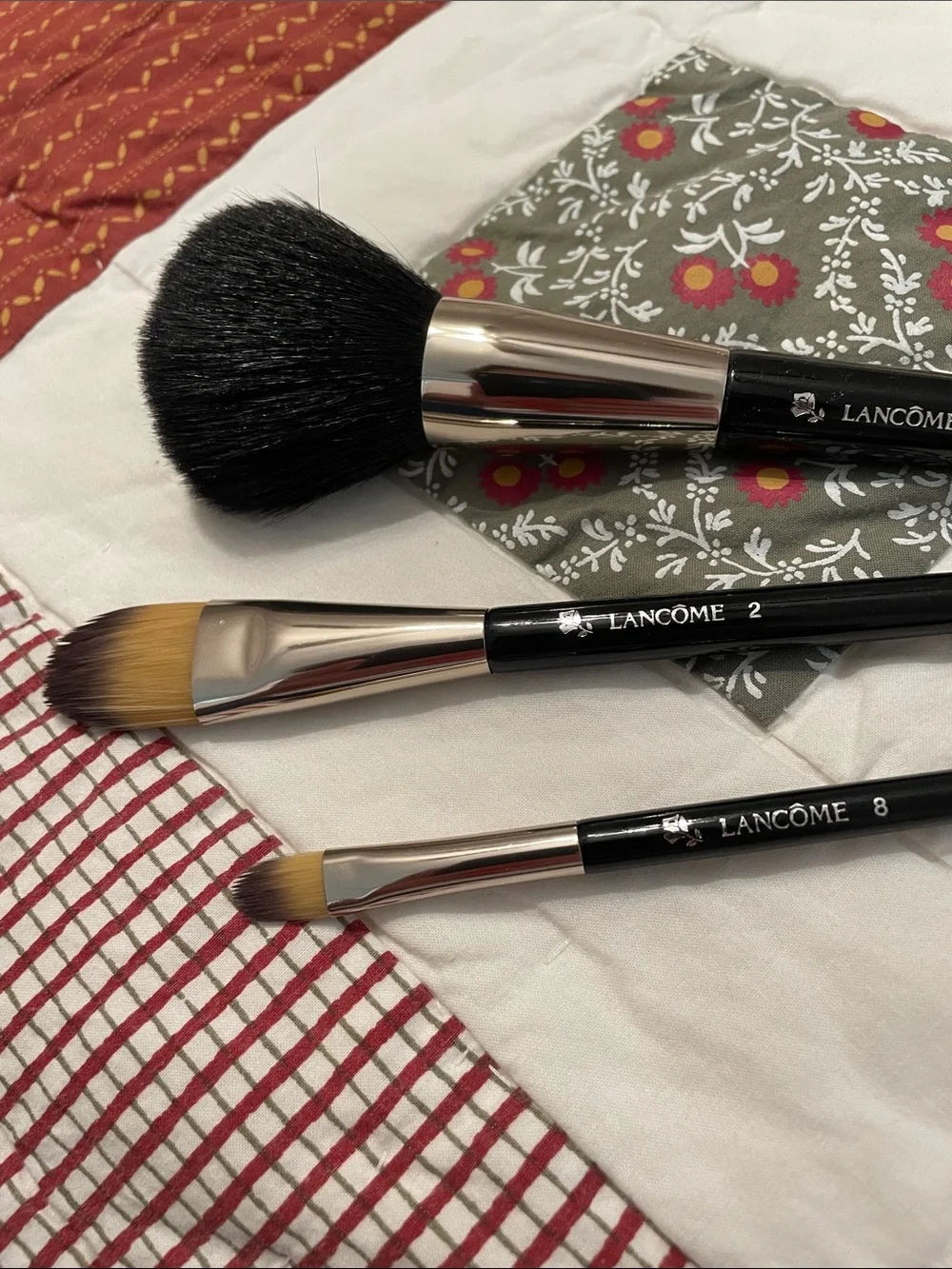 Lancôme set of 3 makeup brushes, foundation, concealer & powder